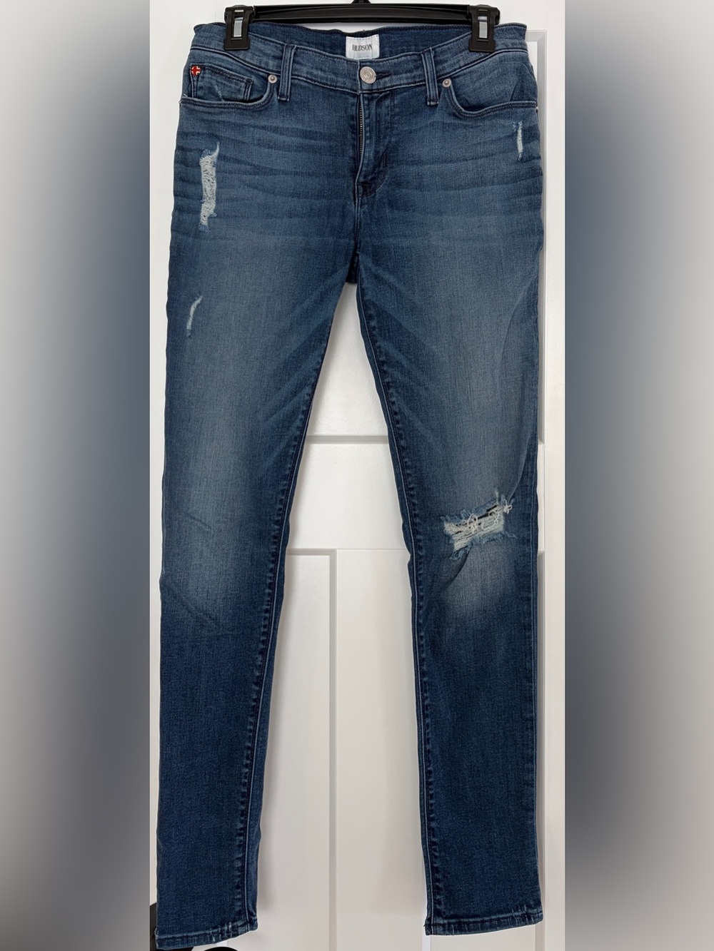 Hudson Krista Super Skinny Distressed Jeans Size 28